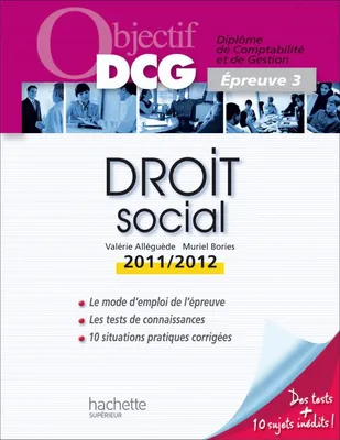 DCG, 3, Droit social 2011/2012, Épreuve 3