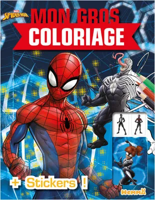 Marvel Spider-Man - Mon gros coloriage + stickers ! (Spider-Man et Venom)