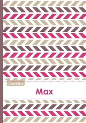 Le carnet de Max - Lignes, 96p, A5 - Motifs Violet Gris Taupe
