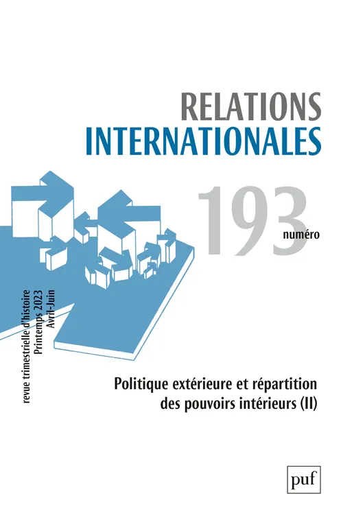 Livres Sciences Humaines et Sociales Sciences politiques Relations internationales 2023, n.193 Collectif