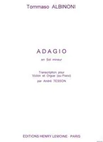 Adagio, Violon et orgue (ou piano)