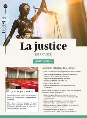 La justice en France - Dépliant, en France