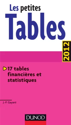 Les petites Tables - 17 tables financières et statistiques, 17 tables financières et statistiques