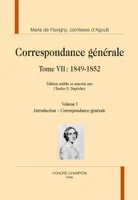 Correspondance générale / Marie de Flavigny, comtesse d'Agoult, 7, CORRESPONDANCE GENERALE T7 : MAI 1849-1852, 2 VOLUMES