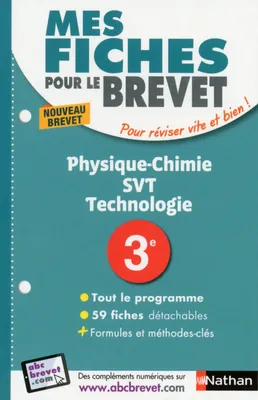 Mes Fiches ABC du Brevet Physique-Chimie SVT Technologie 3e