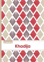 Le carnet de Khadija - Lignes, 96p, A5 - Pétales Japonaises Violette Taupe Rouge