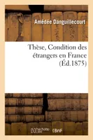Thèse, Condition des étrangers en France