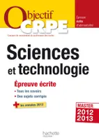 Objectif CRPE Epreuve écrite de sciences et de technologie, épreuve écrite d'admissibilité