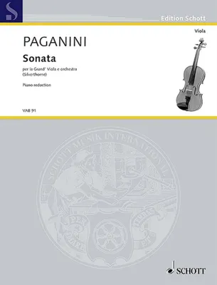 Sonata, per la grand' viola e orchestra. viola and orchestra. Réduction pour piano avec partie soliste.