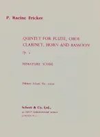 Wind Quintet, op. 5. flute, oboe, clarinet, horn and bassoon. Partition d'étude.