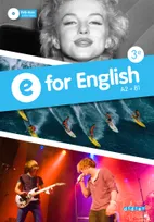 E for English 3e - Livre + DVD-rom, 3e, a2-b1
