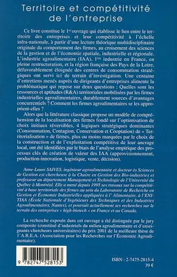 Territoire et compétitivité de l'entreprise, territorialisation des entreprises industrielles agroalimentaires des Pays de la Loire