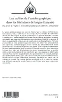 Les enJEux de l'autobiographie dans les littératures de langue française, Du genre à l'espace. L'autobiographie postcoloniale. L'hybridité
