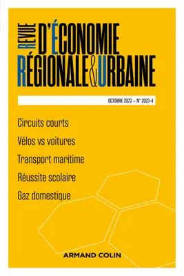 Revue d'économie régionale et urbaine Nº4/2023, Varia