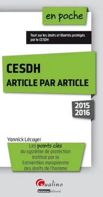 CESDH, article par article / 2015-2016