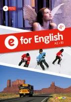 E for English 4e - Manuel + DVD-rom, 4e, a2-b1