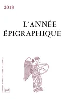 Annee epigraphique, vol. 2018