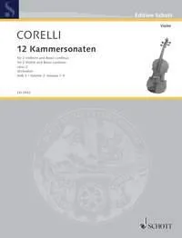 12 Kammersonaten Op. 2 Vol.3, op. 2. 2 violins and basso continuo; cello (viola da gamba) ad libitum.