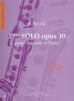 2ème solo opus 10 pour clarinette et piano