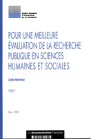 Pour une meilleure évaluation de la recherche publique en sciences humaines et sociales