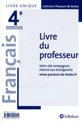 Français 4ème Professeur - Passeurs de textes (Cycle 4) - 2016