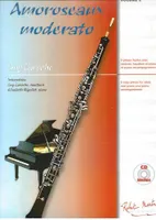 2, Amoroseaux moderato, 5 pièces faciles avec versions hautbois et piano et piano accompagnement