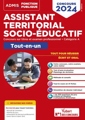 Concours Assistant territorial socio-éducatif - Catégorie A - Tout-en-un, Concours externe et examen professionnel 2024