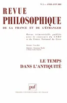 Revue philosophique 2002, t. 127 (2), Le temps dans l'Antiquité