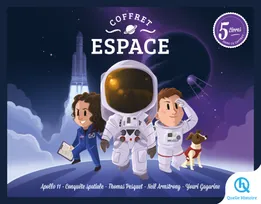 Coffret Espace, Apollo 11 - Conquête spatiale - Thomas Pesquet - Neil Armstrong - Youri Gagarine