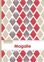 Le carnet de Magalie - Lignes, 96p, A5 - Pétales Japonaises Violette Taupe Rouge