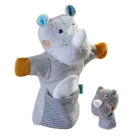 Marionnette rhinocéros et son bébé