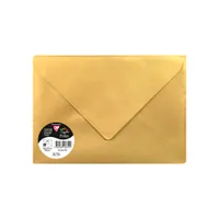 Paquet de 5 enveloppes Pollen 162x229mm 120g/m2 - Or