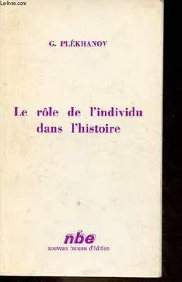 Le rôle de l'individu dans l'histoire (1898)., 1898