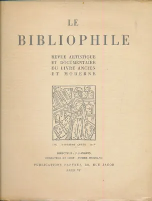 Le bibliophile. Revue artistique et documentaire du livre ancien et moderne. N°5 de 1932