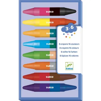 8 crayons doubles côtés
