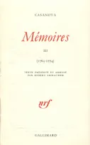 3, 1763-1774, Mémoires, 1763-1774