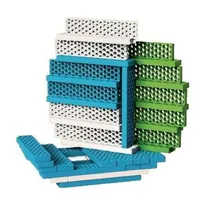 Jeux et Jouets Jeux de construction Constructions magnétiques Mini box blanc vert bleu 40 briques - 40 BRIQUES 3 COULEURS 