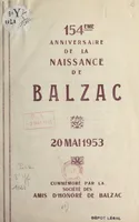 Les ressources de Quinola, Représentation exceptionnelle à l'occasion du 154e anniversaire de la naissance de Balzac, 20 mai 1953
