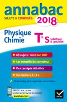 Annales Annabac 2018 Physique-chimie Tle S, sujets et corrigés du bac Terminale S
