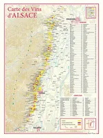 Carte des vins d'Alsace, 30x40 cm