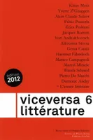 Viceversa Littérature Nº 6 / 2012, Revue suisse d'échanges littéraires
