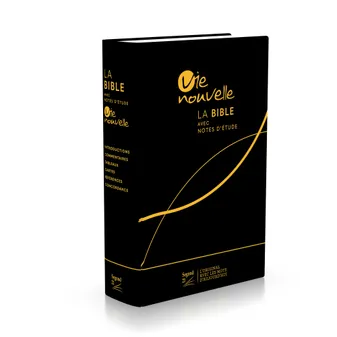 Bible d'étude Vie nouvelle, Segond 21, noire, couverture rigide toilée, couverture rigide toilée