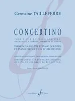 Concertino pour flûte et piano solistes, orchestre à cordes, timbales et harpe, Version Pour Flute Et Piano Solistes Et Piano