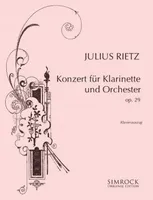 Concerto pour clarinette, op. 29. clarinet and orchestra. Réduction pour piano avec partie soliste.