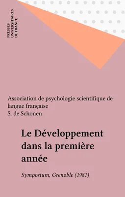 Le Développement dans la première année, Symposium, Grenoble (1981)