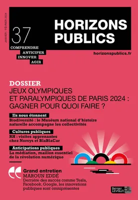 Jeux olympiques et paralympiques de Paris 2024 : gagner pour quoi faire ?, Horizons publics 37 - janvier-février 2024