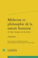 Médecine et philosophie de la nature humaine, De l'âge classique aux lumières