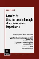 Annales de l'Institut de criminologie et de sciences pénales Roger Merle