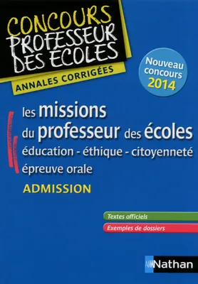 Annales CRPE 2014 : Les missions du professeur des écoles