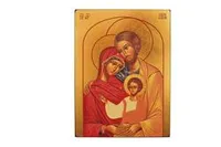 La Sainte Famille - Icône dorée à la feuille 13,3x9,6 cm -  153.63